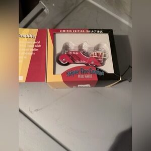 Fire Engine Pedal Vehicle Vintage  - Vibrant Red